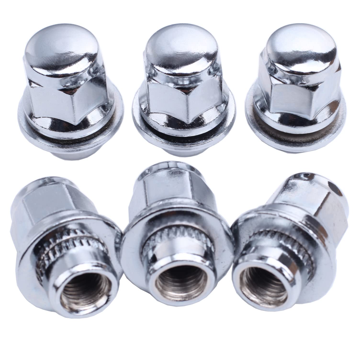 12x1.5 Lug Nuts 20 Pcs Chrome Closed End Mag Style Lug Nuts with Washer 13/16" (21mm) Hex Compatible with Toyota Camry/Corolla/Tacoma Lexus