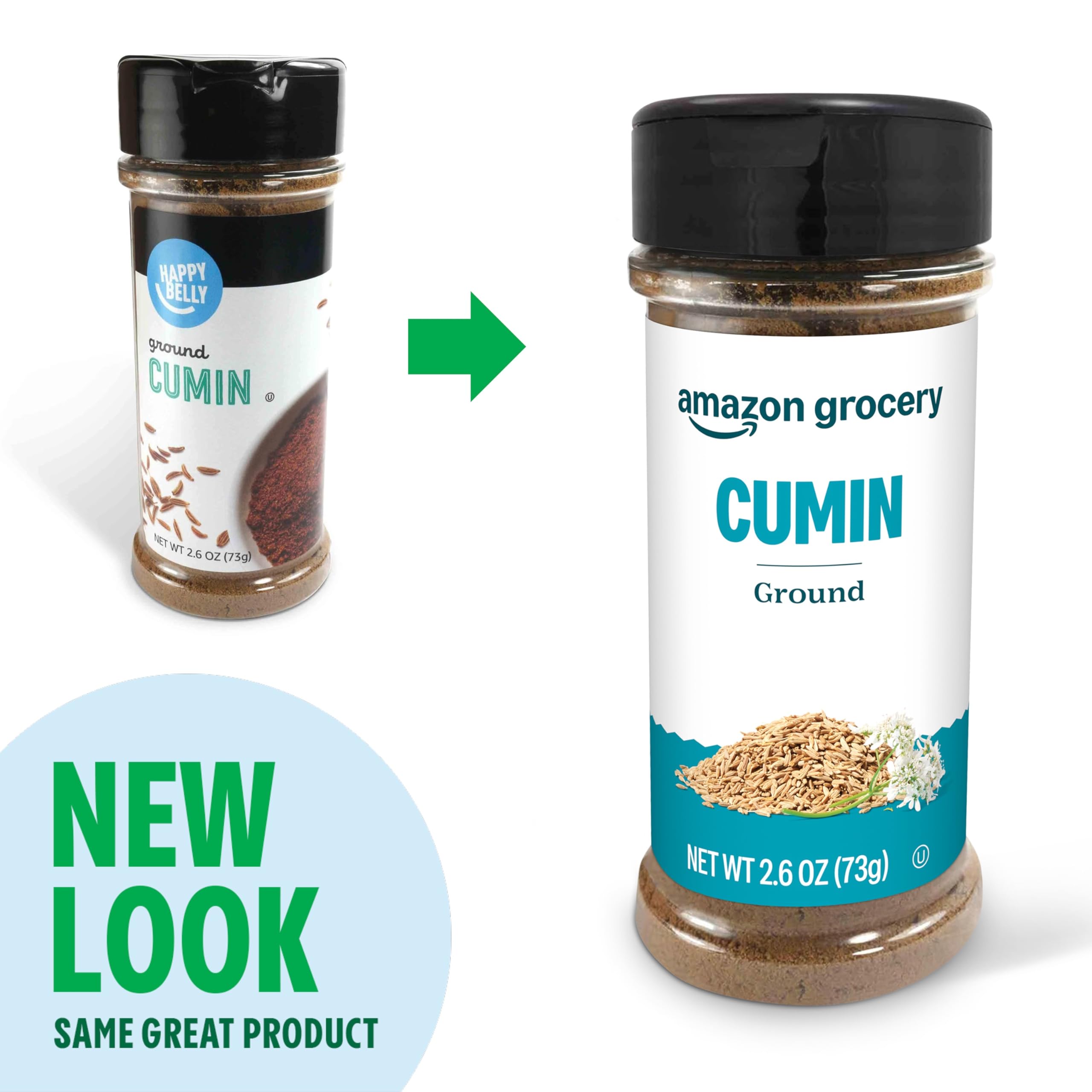 Amazon Grocery, Ground Cumin, 2.6 Oz (Previously Happy Belly, Packaging May Vary)