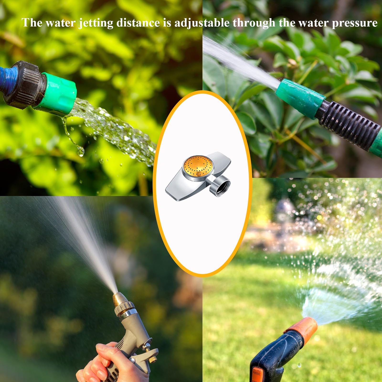 360 Degree Metal Spot Sprinkler,Small Sprinkler Garden for Small Areas Lawn Sprinklers for Yard Circle Pattern with Gentle Water Flow Garden Watering (1, Yellow)