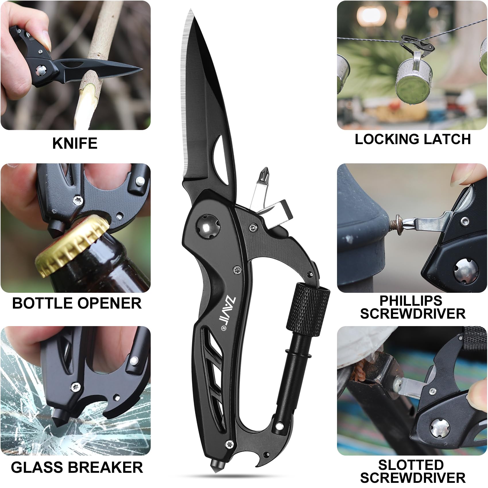 Stocking Stuffers for Men Gifts, Multitool with Pocket Knife, Christmas Birthday Gifts for Brother Uncle Guy Boyfriend, Gifts Idea for Men, Groomsmen Gifts, Self Defense Keychain, Camping Essentials