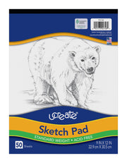 Pacon 4746 Art1st Sketch Pad, 60 lbs. Heavyweight Drawing Paper. 9 x 12, 50 Sheets