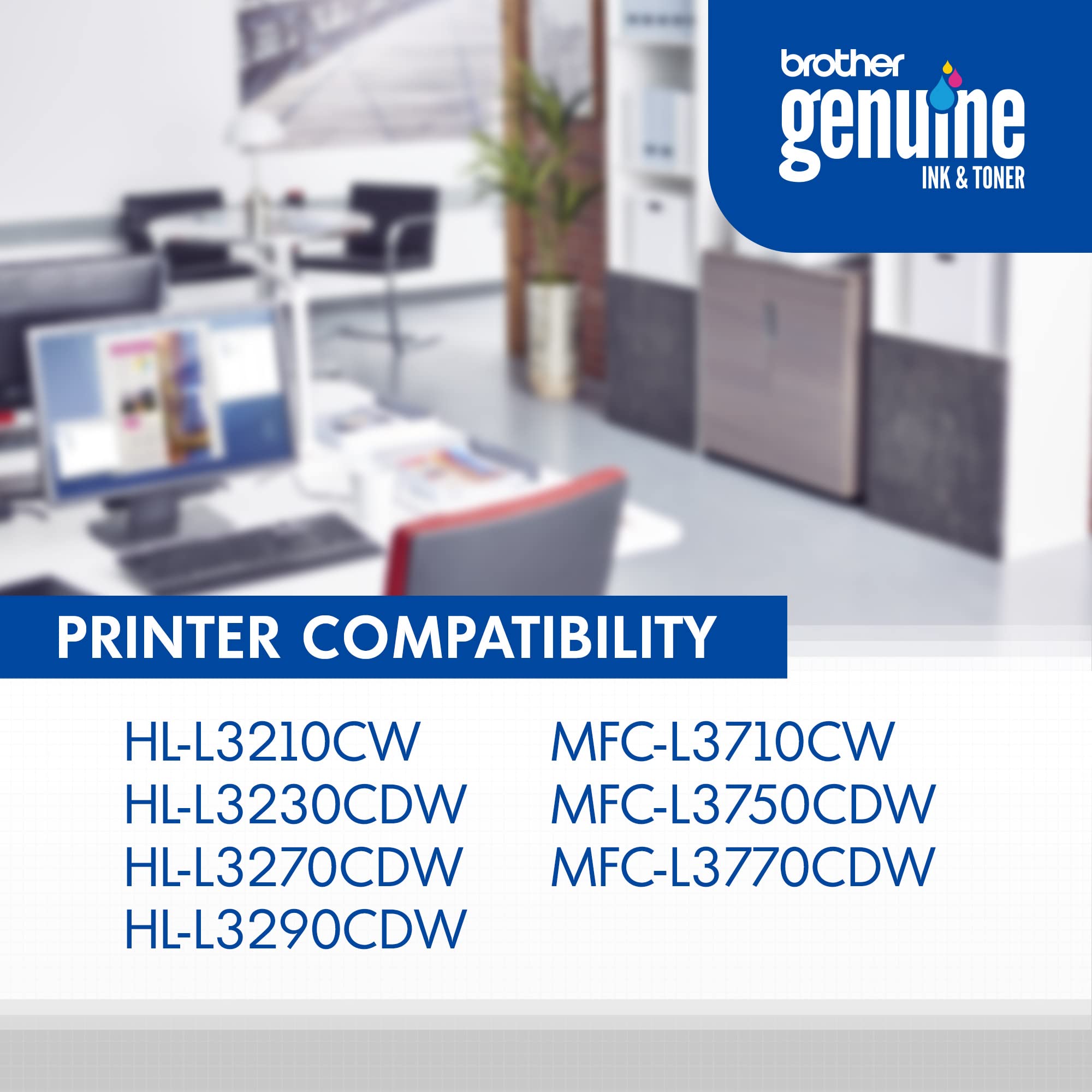 Brother Genuine TN227, TN227BK, High Yield Toner Cartridge, Replacement Black Toner, Page Yield Up to 3,000 Pages, TN227BK, Amazon Dash Available