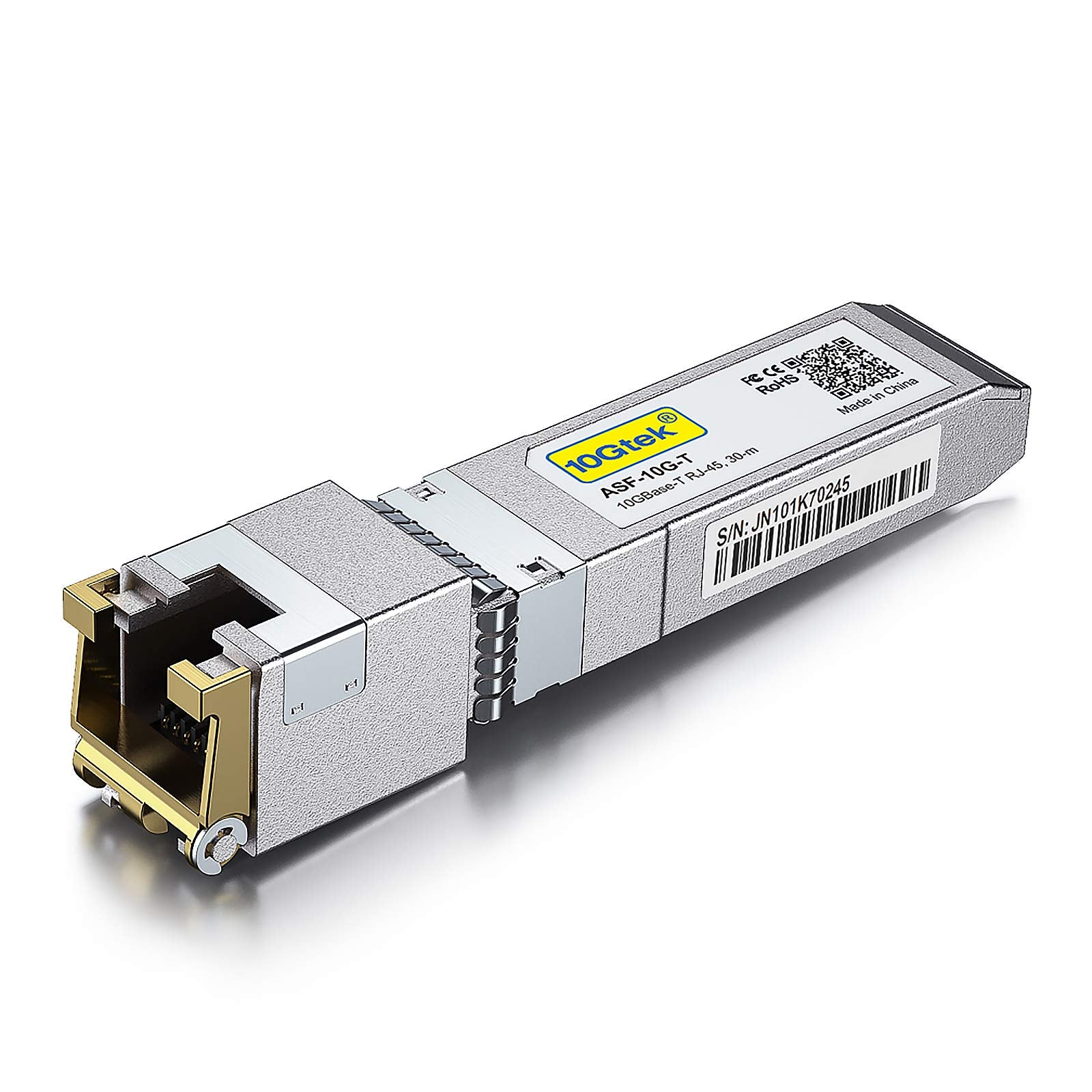 10Gtek ??????????????-?? SFP+ to RJ-45 Transceiver, 10Gbe SFP+ Copper Ethernet CAT6a Module, up to 30m, for Cisco SFP-10G-T-S, Ubiquiti UniFi UF-RJ45-10G, Fortinet, TP-Link TL-SM5310-T and More