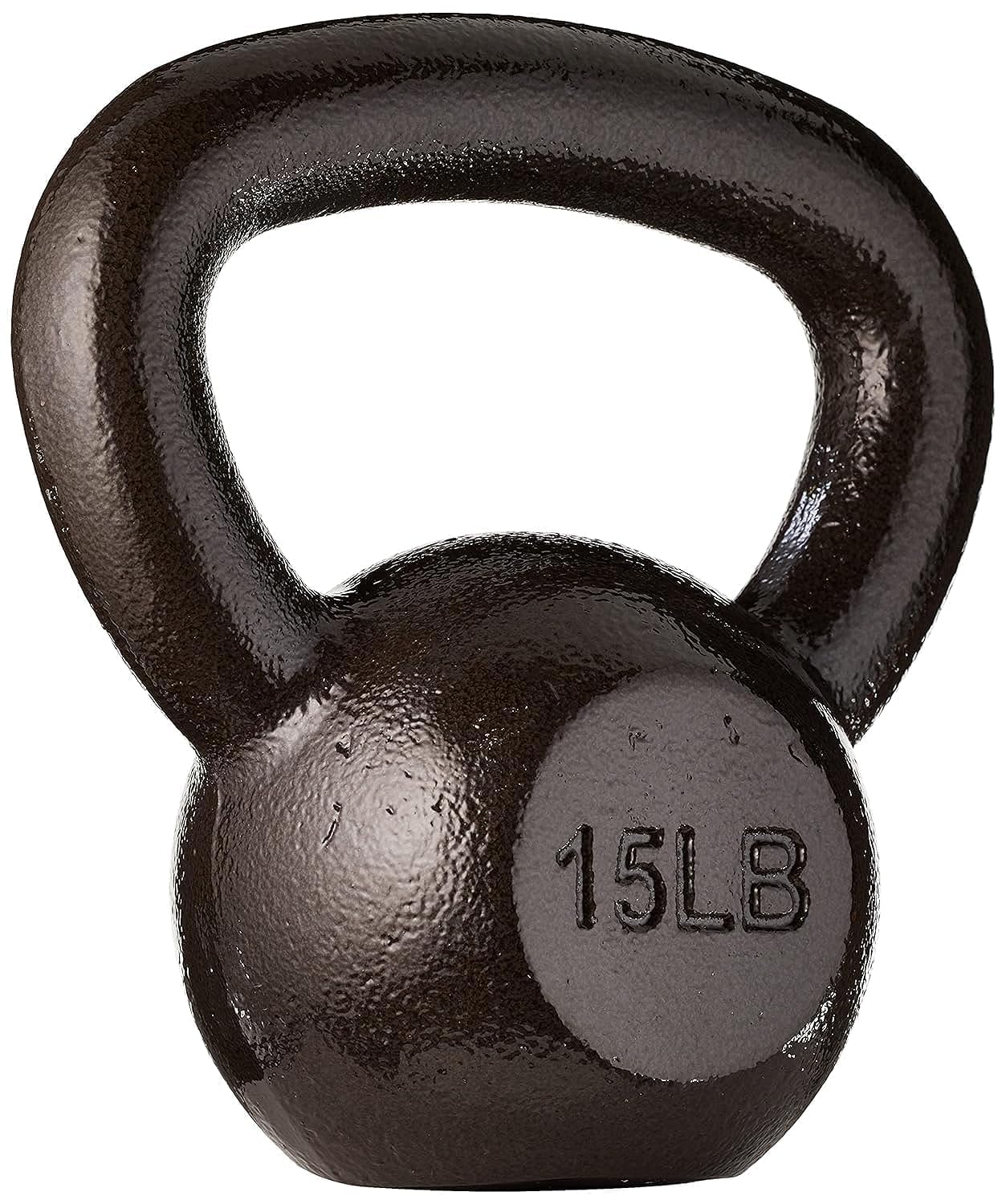 Basics Cast Iron Kettlebell, 15 Pounds, Black