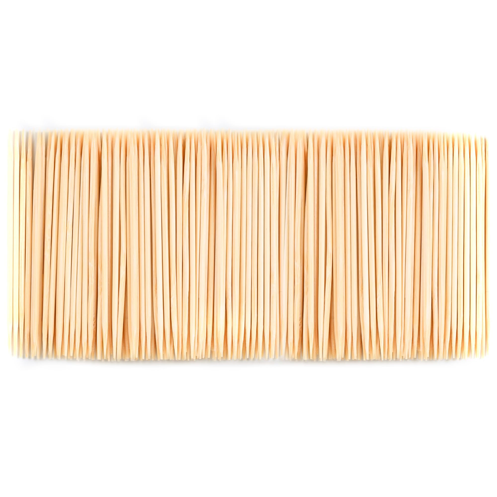 Damuzhi 1000 Count Bamboo Toothpicks Barbecue, Fruits And Teeth Cleaning - Round Double-Pointed Wooden Toothpicks, For Appetizers,Olives