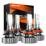 SEALIGHT H13/9008 Bulbs, Super Bright Bulbs, Quick Installation, Fog Light, Pack of 2