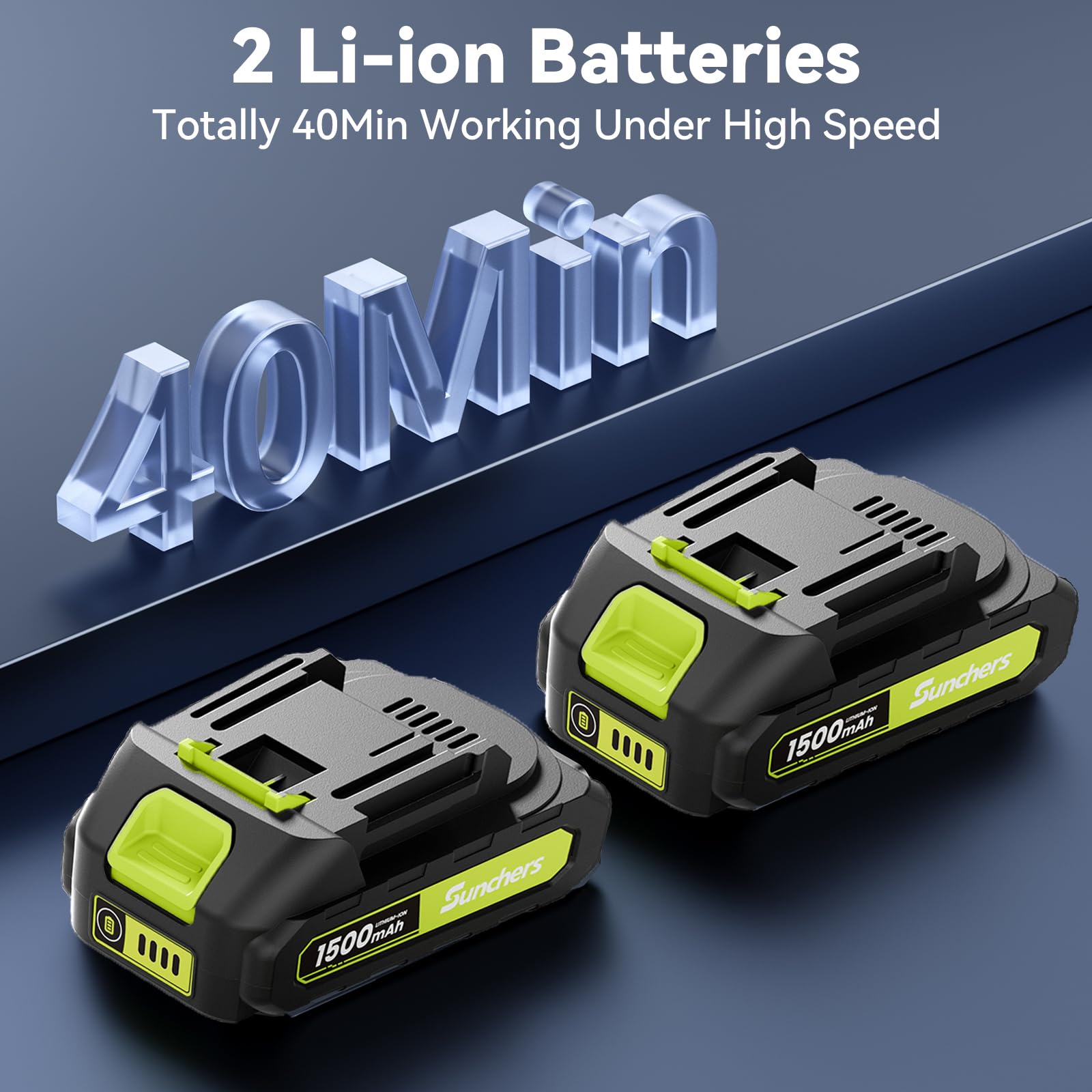 Leaf Blower Cordless with 2 Battery and Charger, 130MPH 180CFM High Speed Leaf Blower with 2 Tubes, 20V Electric Leaf Cleaner, Lightweight Handheld Small Blower for Patio, Garden, House, Depot, Green