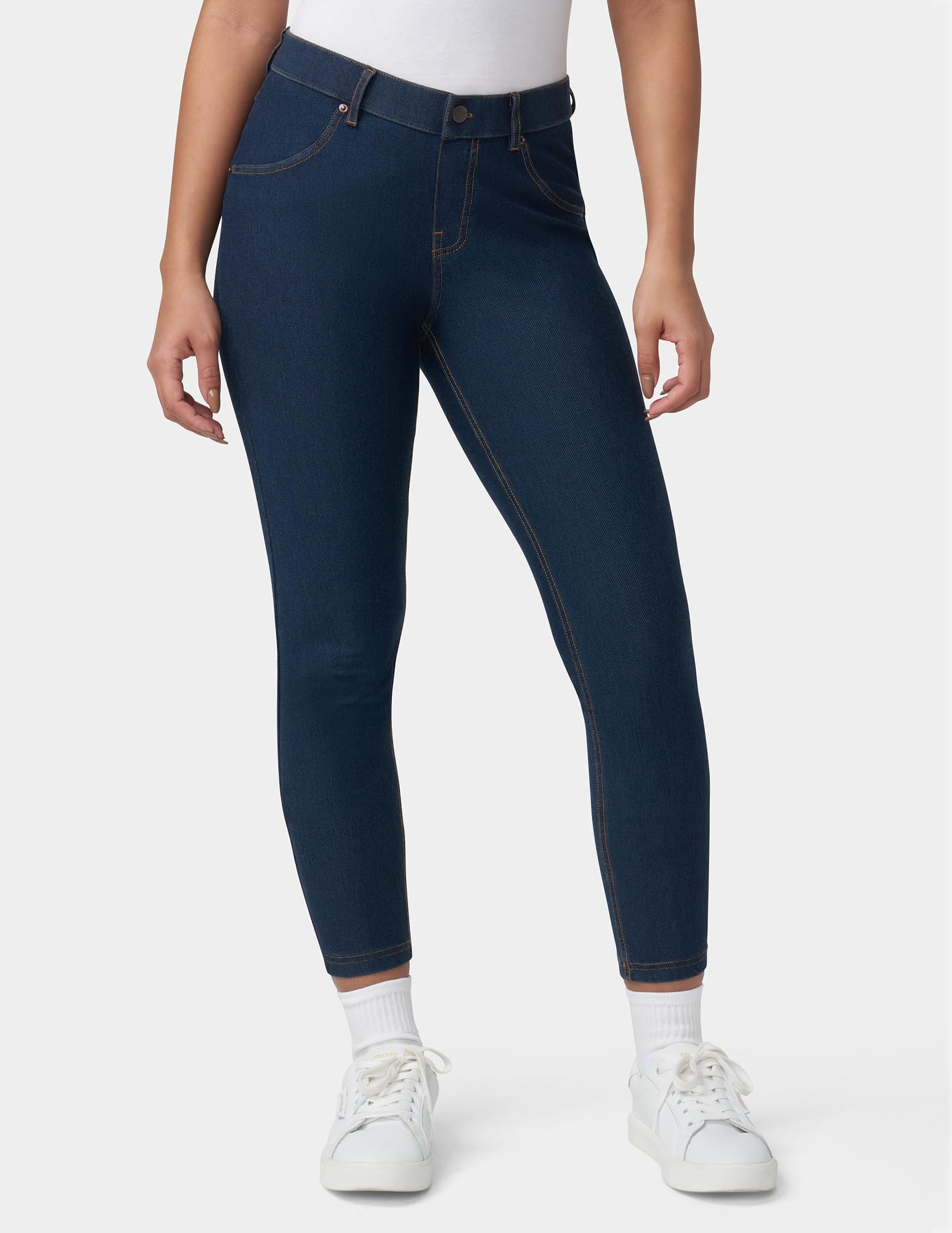 Hue Women's Mini Crew Sock 6-Pack, White, One Size