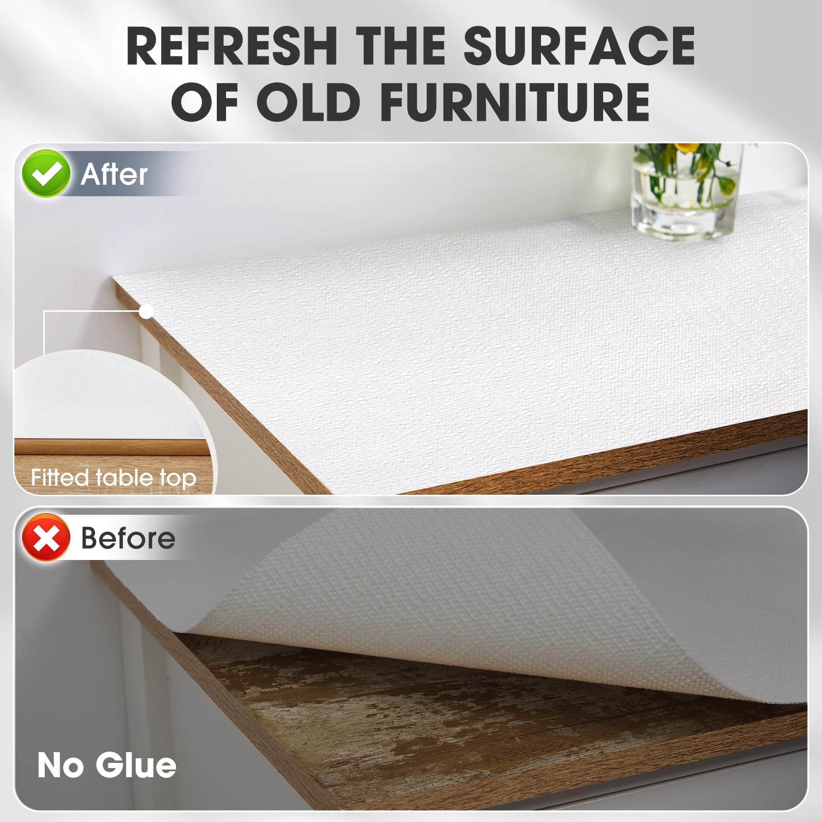 ALIUNI Shelf and Drawer Liner, Kitchen Cabinet Liners Non-Adhesive Thick Non-Slip Waterproof Washable Fragrant Mats Protect Dresser Shelves Cupboard Bathroom Cabinets, White, 12 in X 10 FT