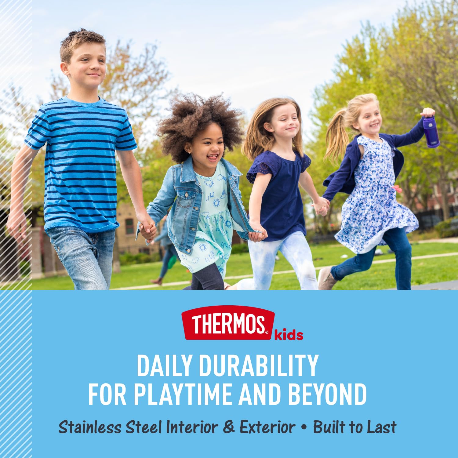 THERMOS FUNTAINER Water Bottle with Straw - 12 Ounce - Kids Stainless Steel Vacuum Insulated Water Bottle with Lid, Spider-Man