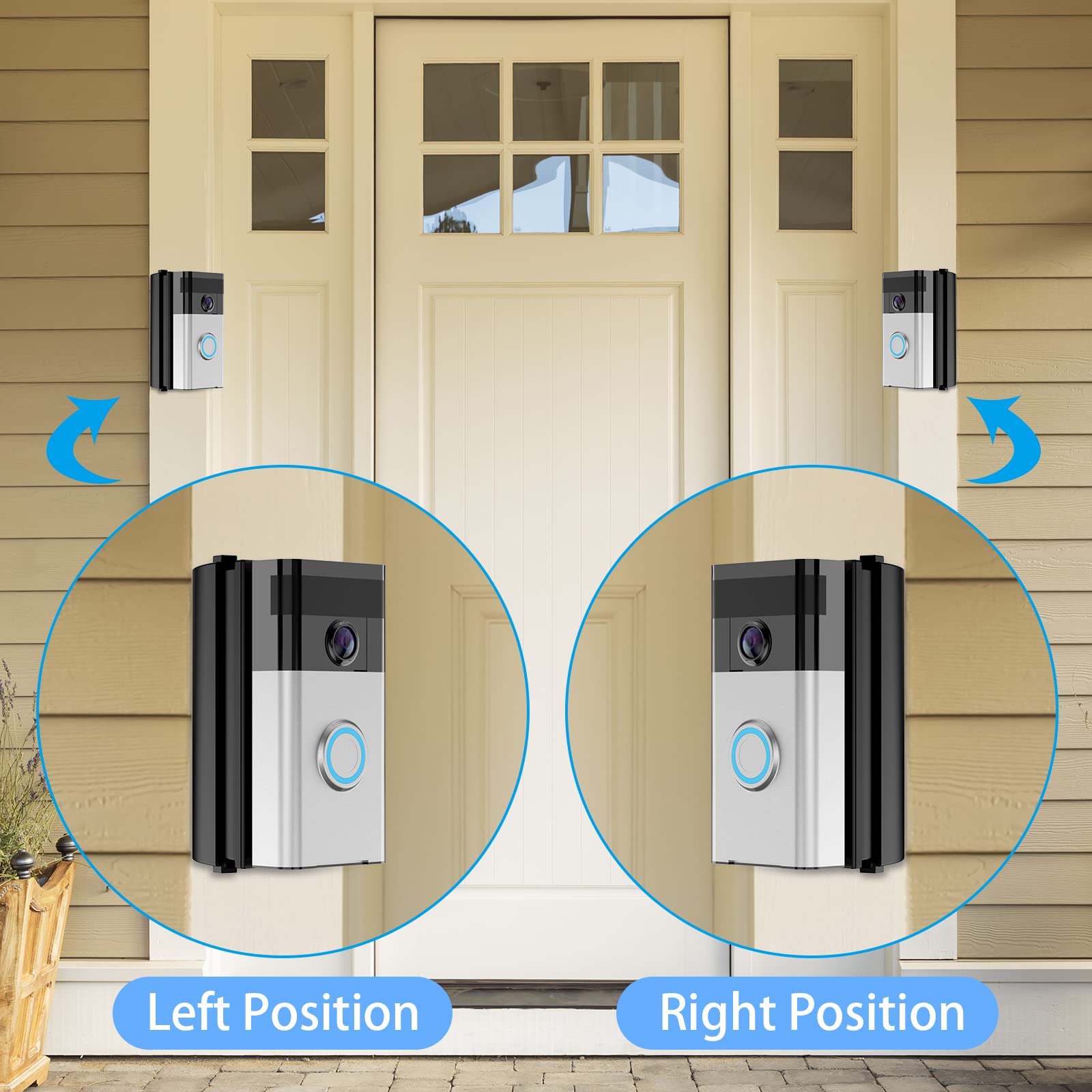 RIOVO Adjustable 30 to 55 Degree Doorbell Angle Mount Compatible with Ring/Blink Video Doorbell/Battery Doorbell, Replacement Angle Adjustment Adapter Mounting Bracket Wedge Kit
