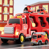 Bennol Toddler Trucks Toys for Boys Age 1-3 3-5, 5 in 1 Fire Car Truck for Girls 1 2 3 4 5 6 Years Old, Christmas Birthday Gift Car Sets with Light Sound