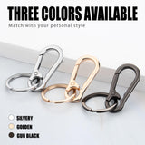 Wikavanli Metal Keychains Keyring Key Chain Ring Clip Holder Organizer for Home Car Keys Key Finder Women Men (2, Gold Black)