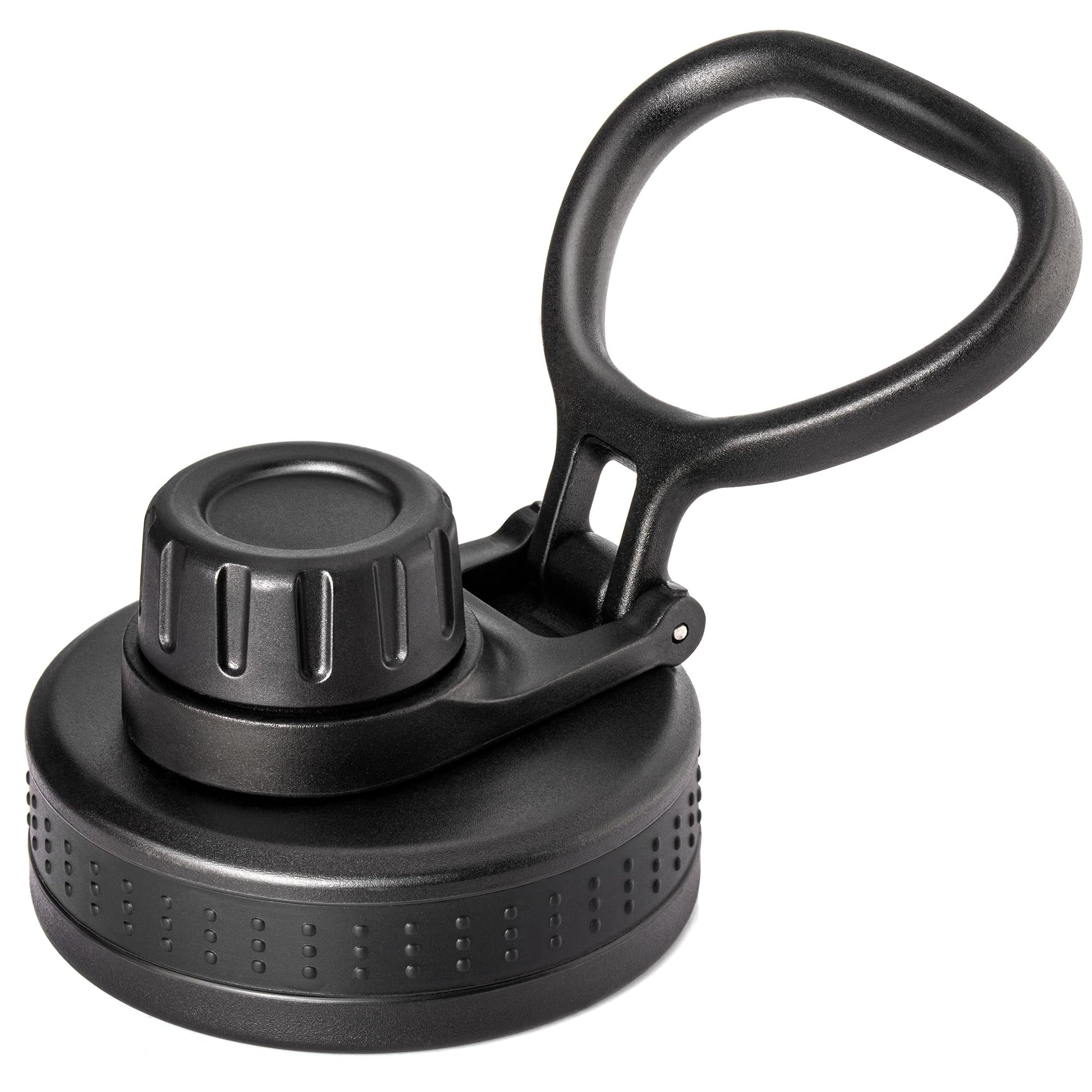 Prurex Spout Lid for Hydro Flask 12 16 18 22 32 40 64oz Wide Mouth Water Bottle,Replacement Lid for Hydroflask,Thermoflas,Iron Flask Wide Mouth Bottles (Black, 2 Pack)