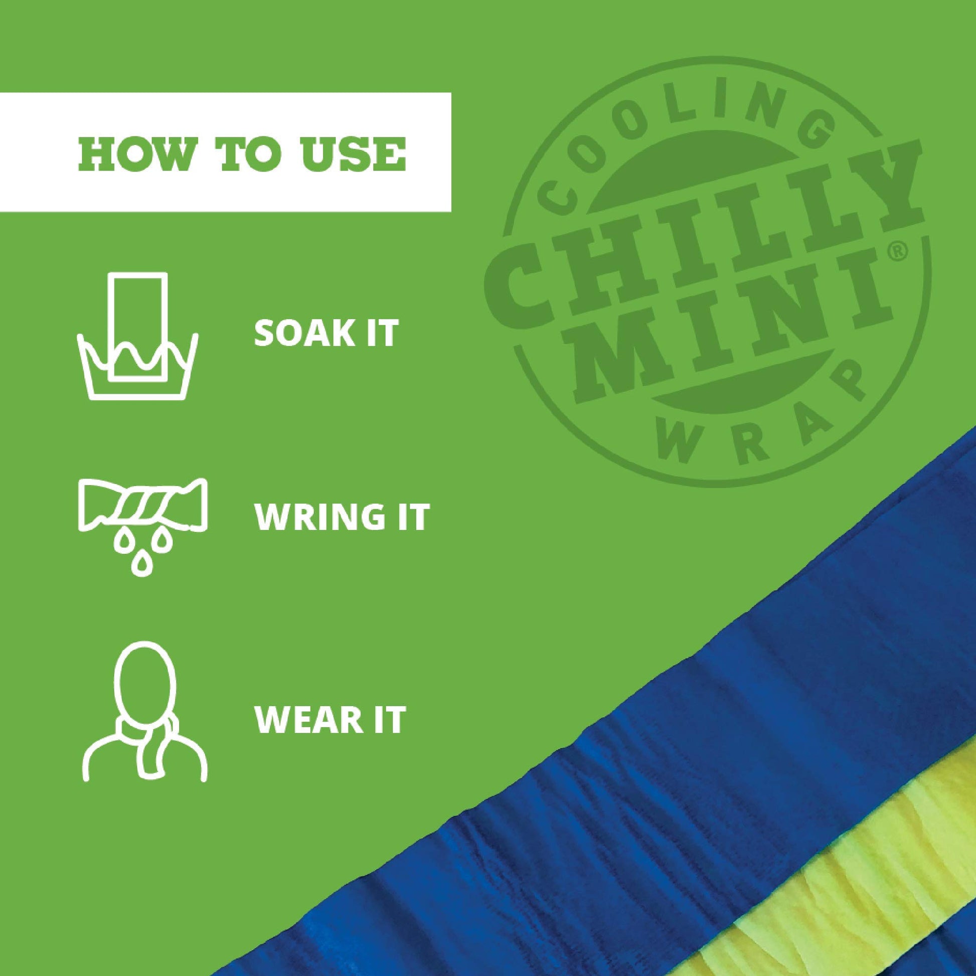 FROGG TOGGS Chilly Mini Cooling Neck Towel, Blue- 29"x3", Pack of 6