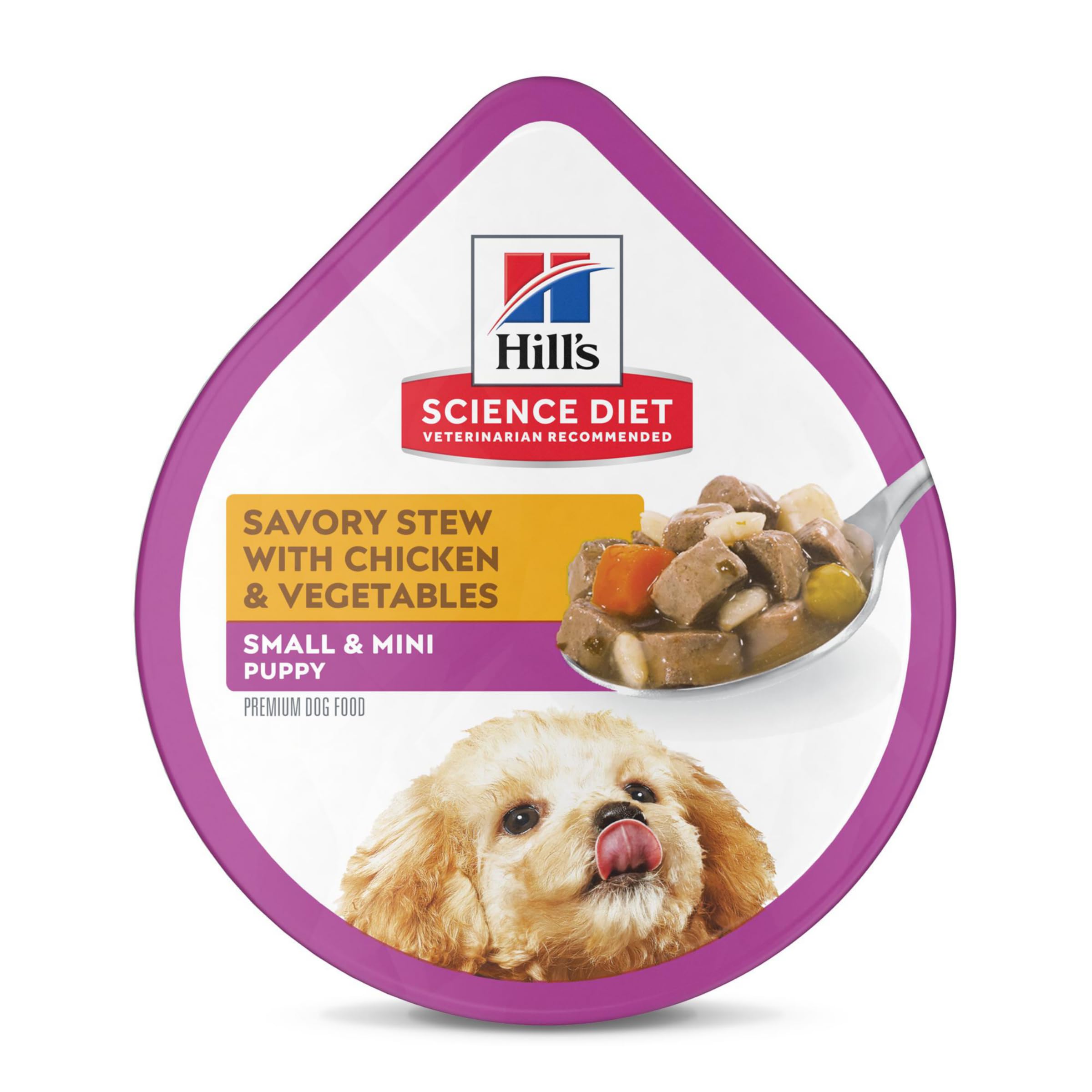 Hill's Science Diet Puppy Small & Mini Breeds Wet Dog Food, Chicken & Vegetables Stew, 3.5 oz. Trays, 12-Pack