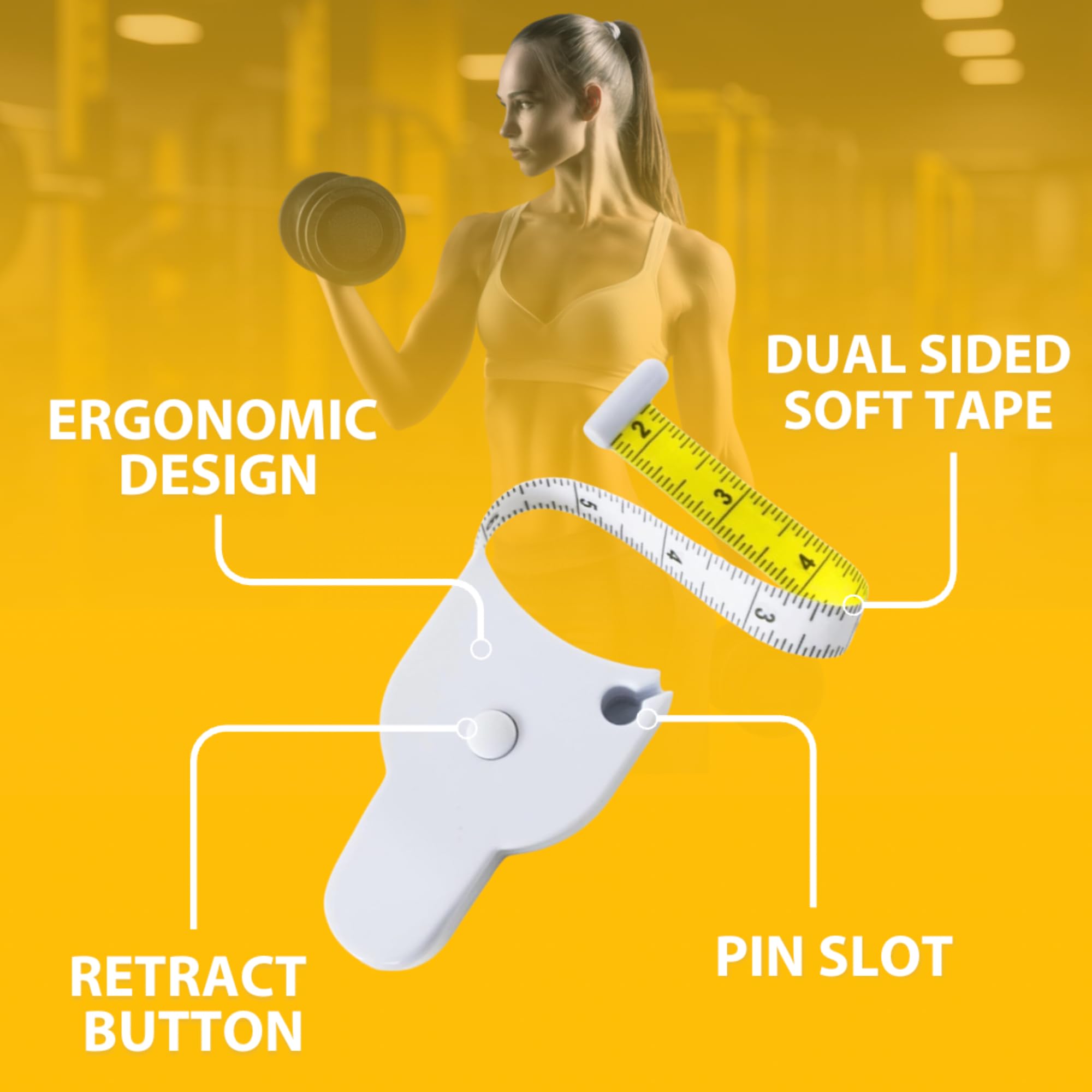 Perfect Body Tape Measure - 80 Inch Automatic Telescopic Tape Measure - Retractable Measuring Tape for Body: Waist, Hip, Bust, Arms, and More (White - 80 inch)