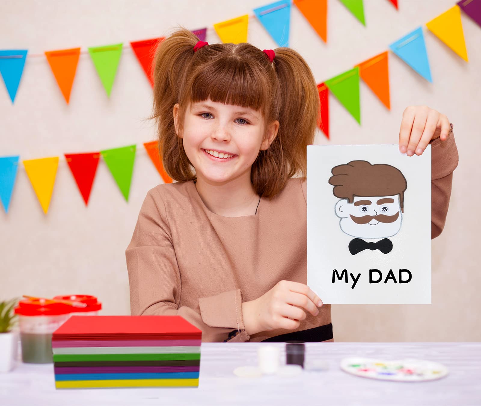 104 Pack Foam Sheets Craft 5.5x8.5 inch Eva Color Foam Paper Set for Crafts Project Preschoolers Classroom Scrapbooking DIY Handcraft by MEARCOOH