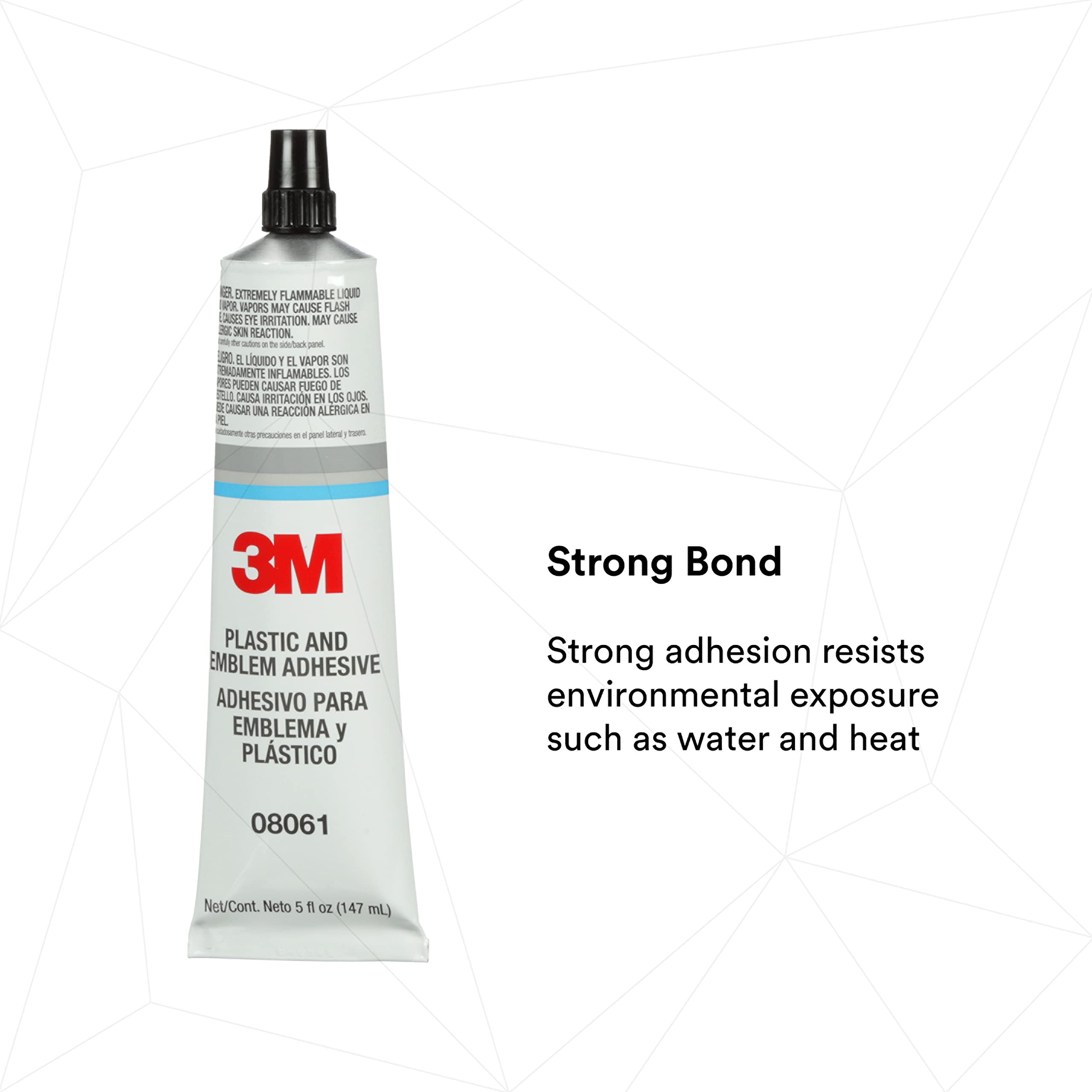 3M Plastic and Emblem Adhesive, 08061, 5 oz Tube