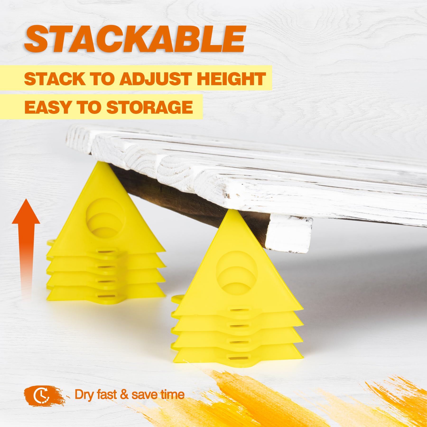 KATA Painters Painting Pyramid Stands: 36pcs Cabinet Doors Risers & Painting - Paint Triangle Stands Mini Cones Tripods for Canvas Support & Pouring - Art DIY Projects Household Essemtials