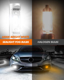 SEALIGHT 9005/HB3 and 9006/HB4 Fog Light Combo, 9005 9006 Powersports Bulbs with Plug and Play, 50000 Hours Lifespan, Non-polarity, Fog Light, Pack of 4