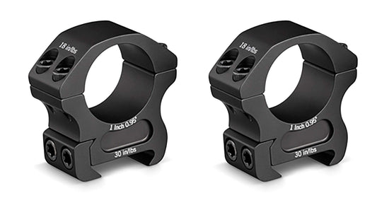 Vortex Optics Pro Series Riflescope Rings - 1 inch - Medium Height [0.95 Inches | 24.13 mm], Black