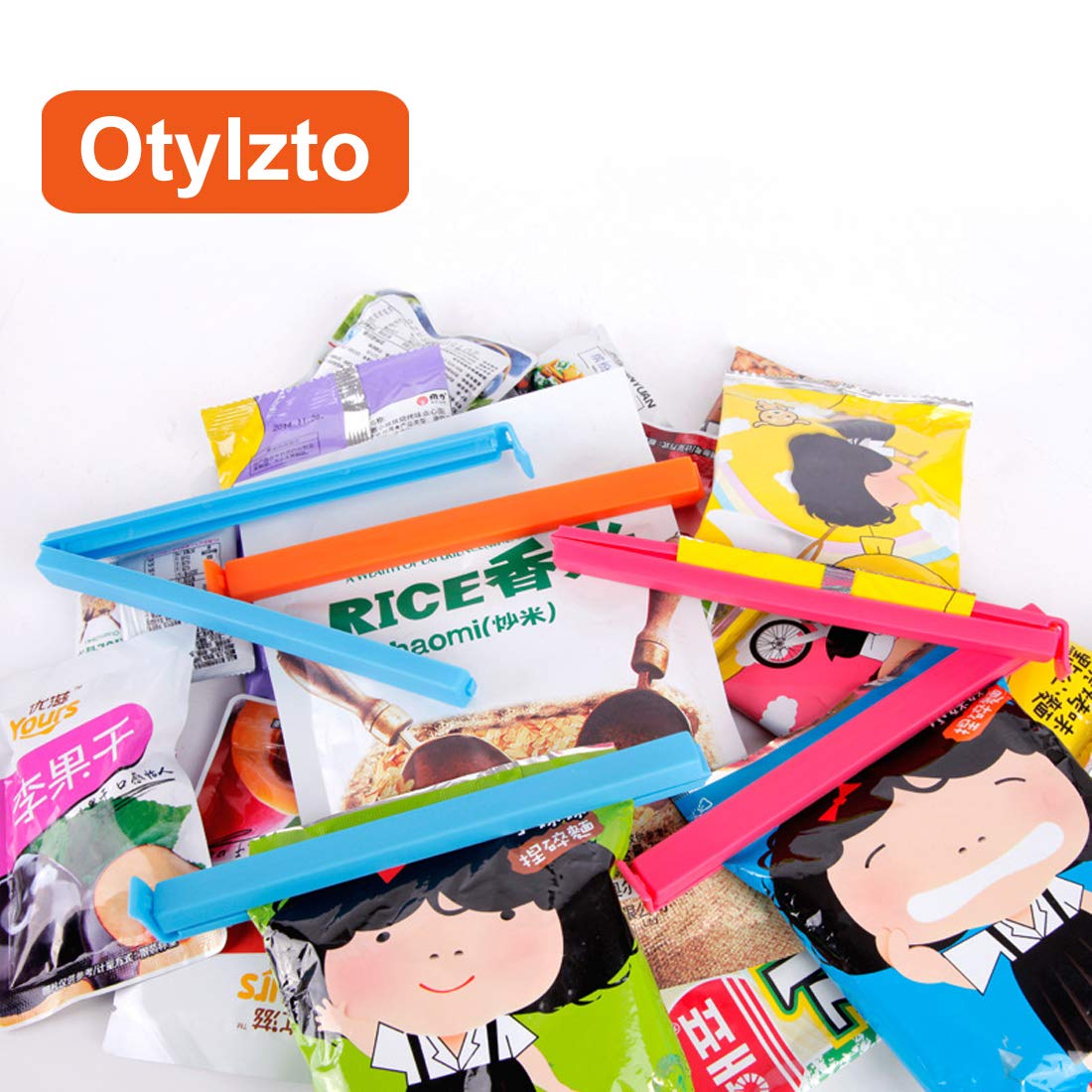 Otylzto 4 Size Assorted 40 PCS Food Bag Clips Kitchen Sealing Clips