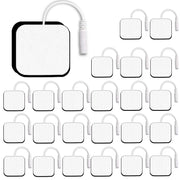 24PCS TENS Unit Replacement Pads 2X2, Latex Free Electrodes Compatible with TENS Machine Use 2mm Pin Connector Lead Wires Such as AUVON TENS, TENS 7000, Etekcity, Nicwell Care Tens