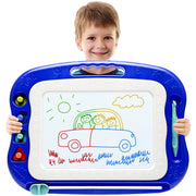 Magnetic Drawing Board,Large Doodle Board Toddler Toys for Girls Boys 3 4 5 6 7 Year Old Kids Gift Etch A Colorful Sketch Magnet Erasable Pad (Blue)