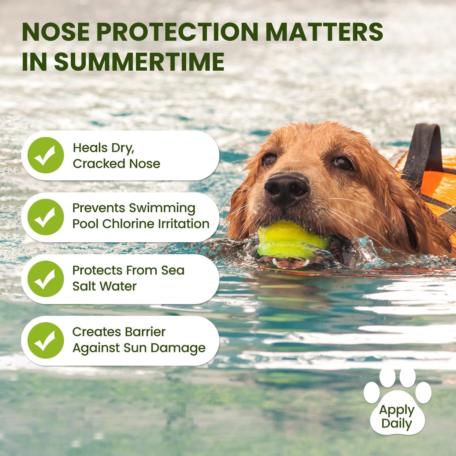 PawSono Lick-Safe Dog Paw & Nose Balm with Coconut Oil | All-Natural Moisturizer & Soother for Dry, Cracked Pads & Snout| Cat Wax & Cream, Nose Butter for frenchies| Horse Hoof Care (60 g /2.1 oz)