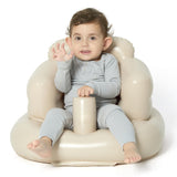 MINK Inflatable Baby Seat with Built-in Pump – Floor Seat for Infants 3 Months & Up, Blow Up Baby Chair,Ideal for Sitting Up and Learning to Play (Khaki)