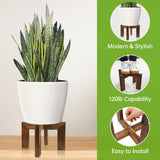 hismocal Wood Plant Stand Indoor/Outdoor for Plants, Large Size Planter Stand Holder,Sturdy and Stable Flower Pot Stand,Fits Most Size Flower Pots In Room(1 Pack)