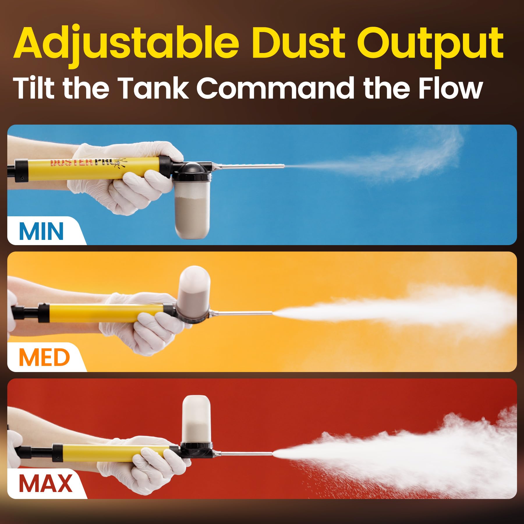 Relime Diatomaceous Earth Powder Duster Adjustable Upto 4 FT, Powder Output Adjustable Pump Applicator, Duster, Dispenser, Sprayer, Dust Application for Diatomaceous Earth