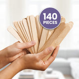 Tress Wellness - Waxing Sticks for Hair Removal - Premium Splinter-Free Wooden Sticks for Waxing, Wax Stick for Body and Face Waxing,150 Wax Sticks