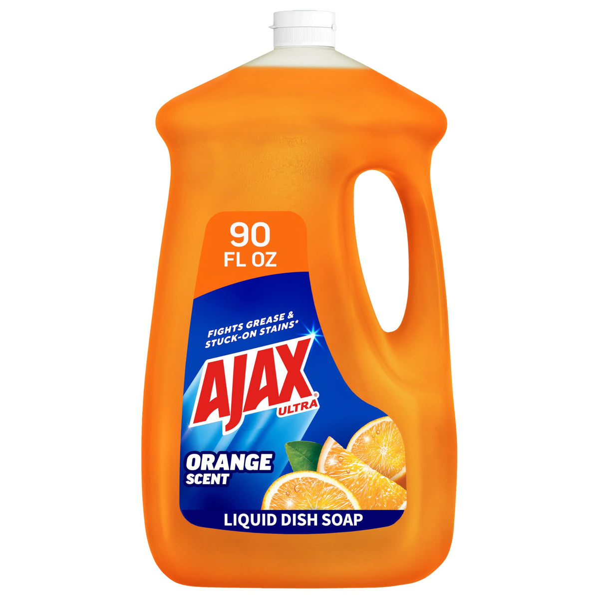 Ajax Ultra Geschirrspülmittel Flüssig Orange Duft, Dreifachwirkung, 90 fl oz Flasche