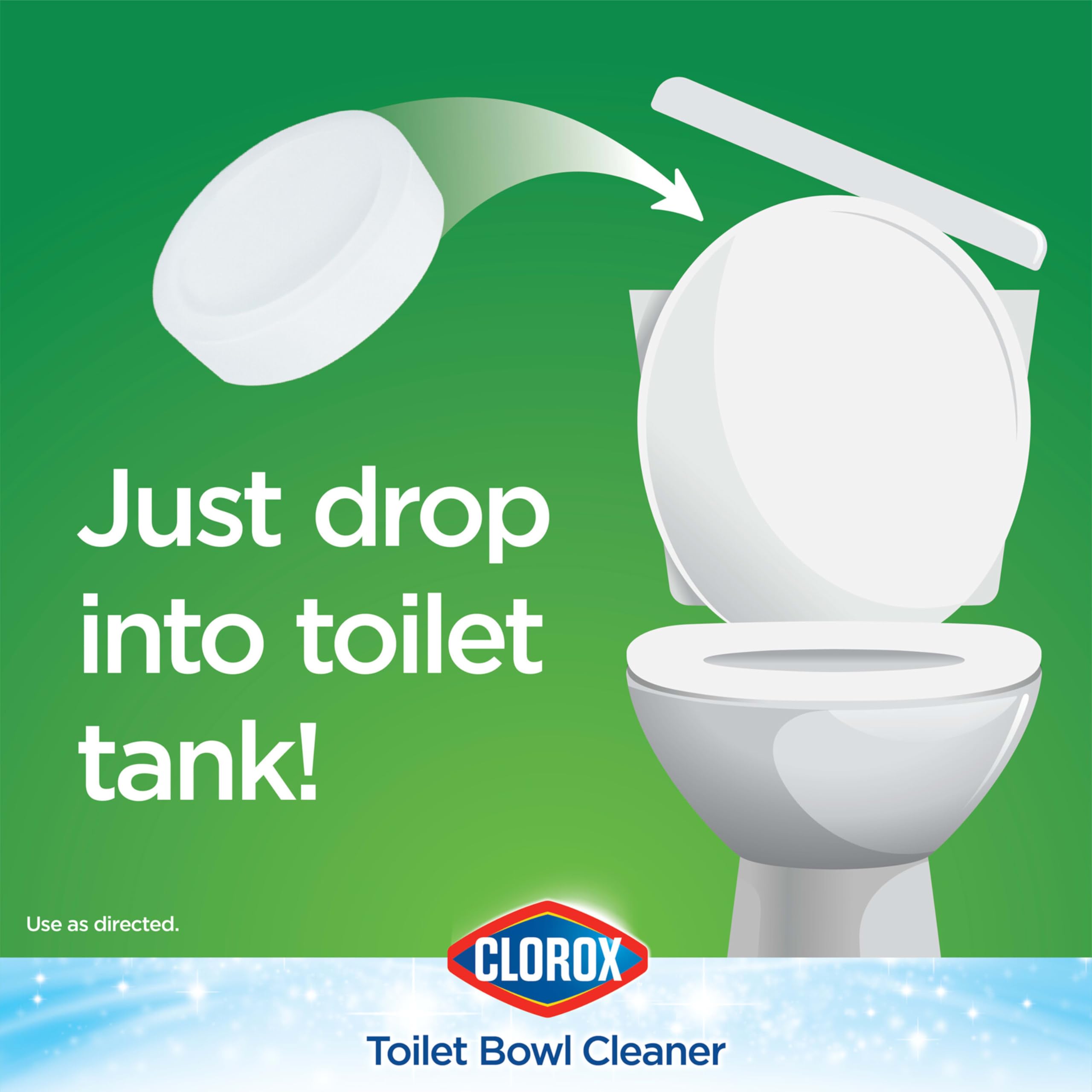 CLOROX Ultra Clean Toilet Tablets Bleach 4 Count, 3.5 Ounces Each (Package May Vary)