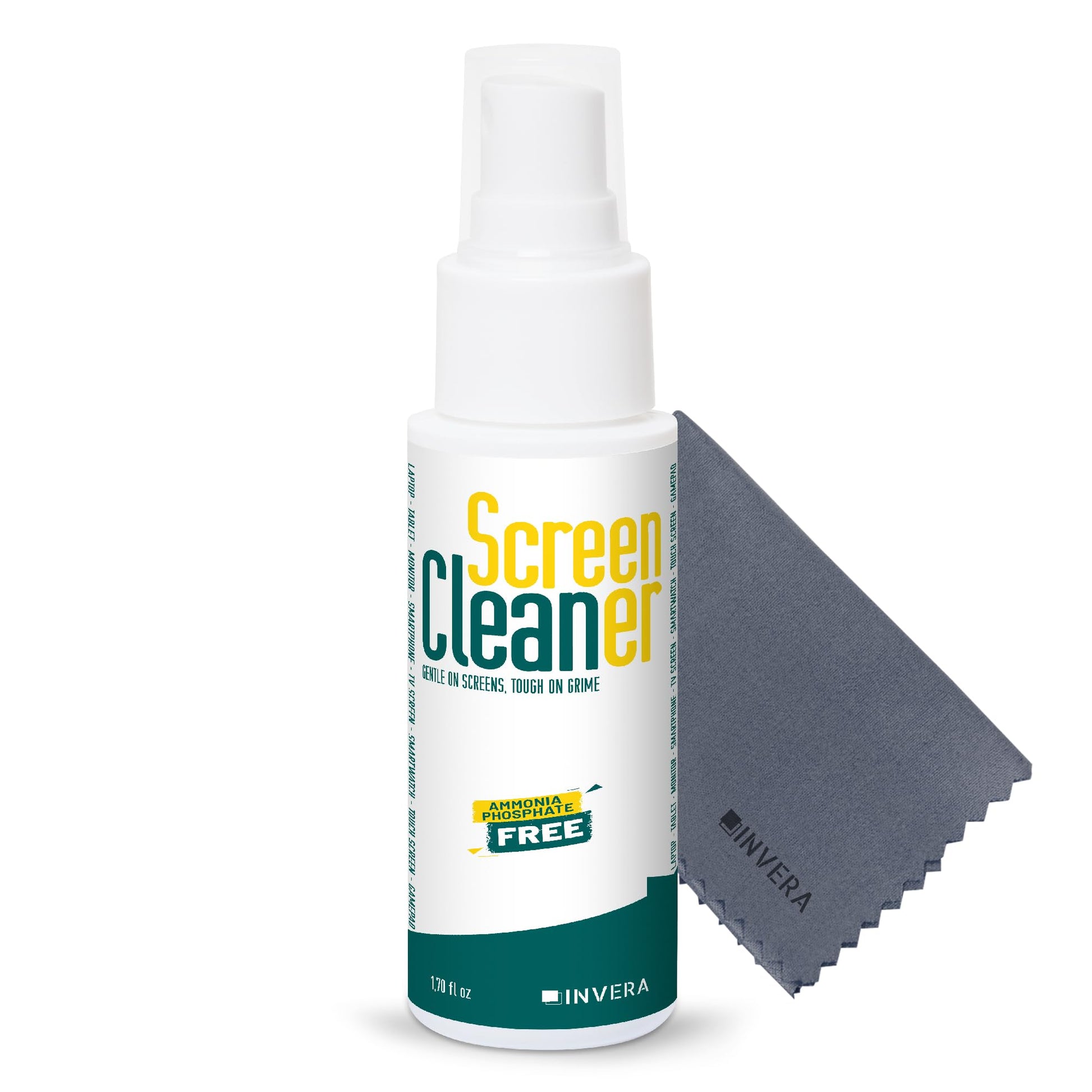 Screen Cleaner Spray with Microfiber Cloth, Laptop Cleaner, TV Screen Cleaner, Electronic & Lens Cleaner Spray - Versatile for Phones, Cameras, Computers, Eyeglasses (1)