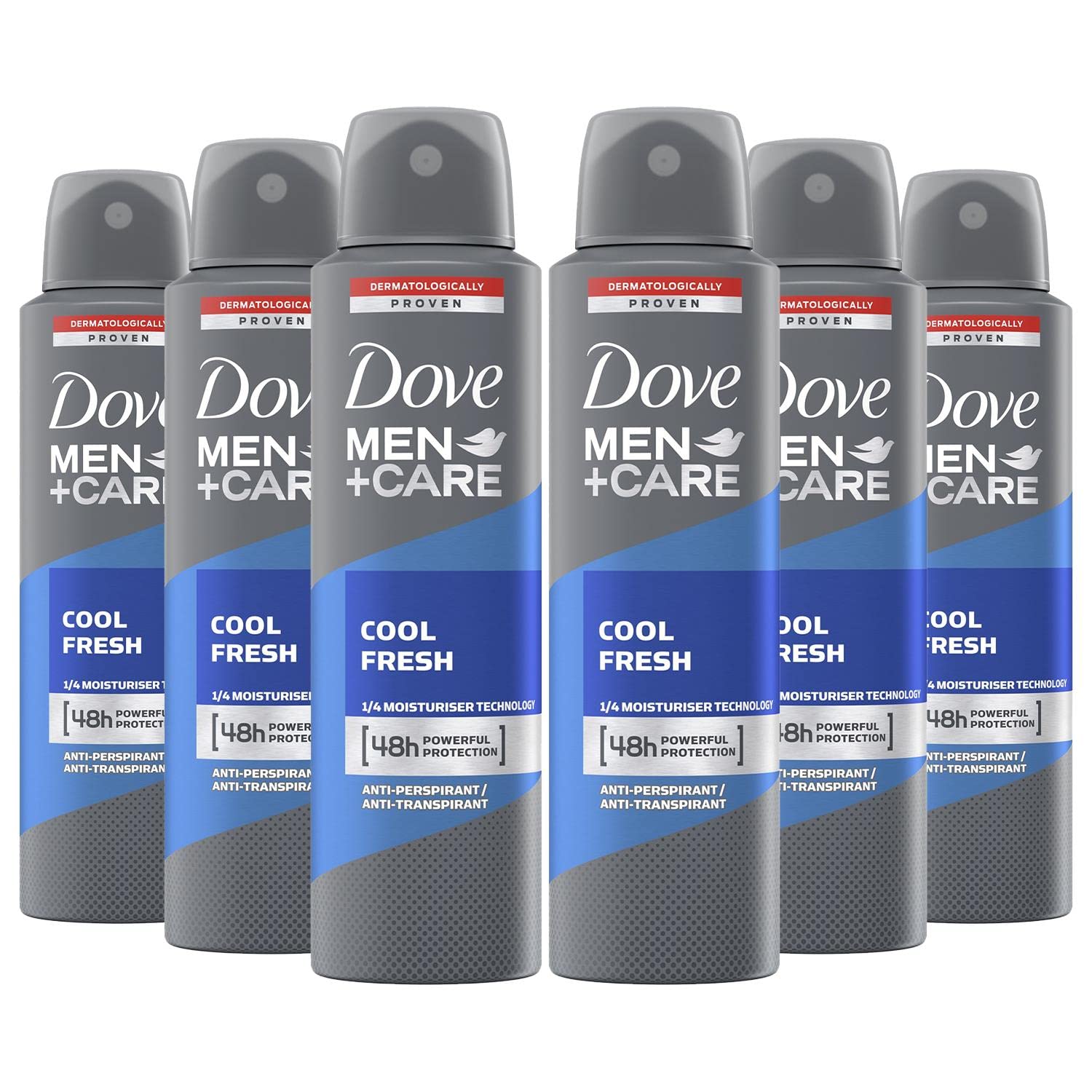 Men + Care Cool Fresh Spray Deodorant & Anti-Perspirant 150ml / 5.07 Oz International Version (Set of 6)
