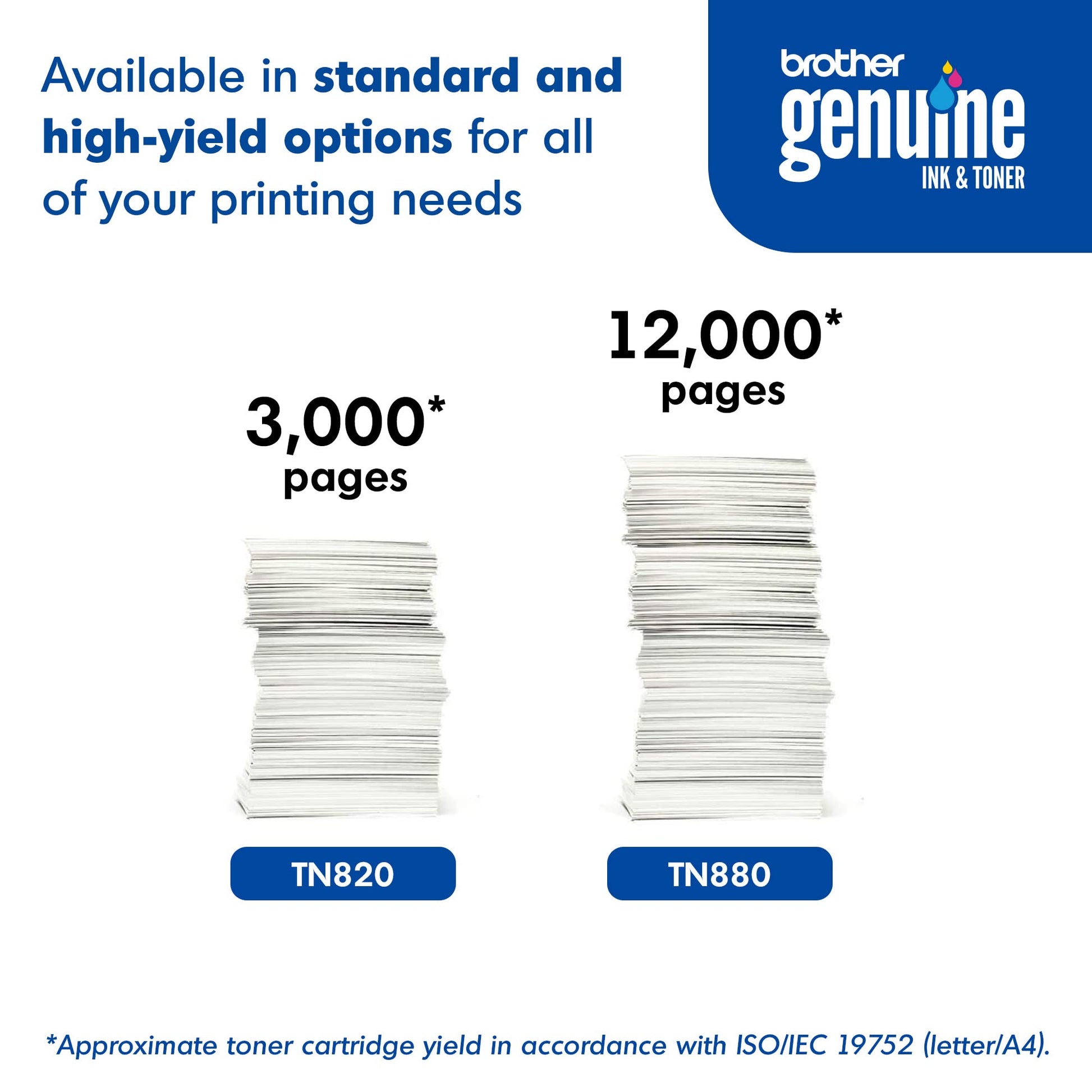 Brother Genuine Super High Yield Toner Cartridge, TN880, Replacement Black Toner, Page Yield Up To 12,000 Pages, Amazon Dash Replenishment Cartridge