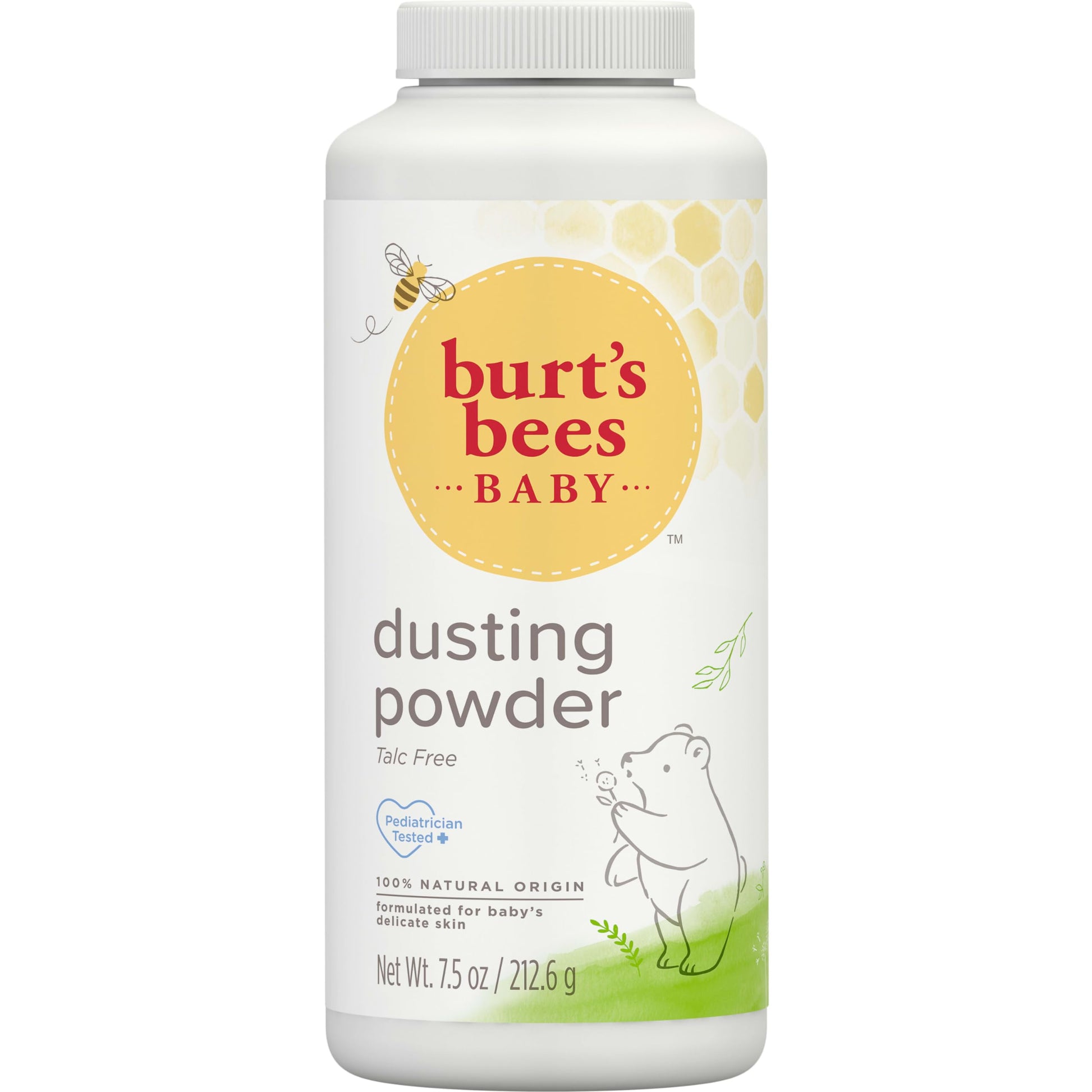 Burt's Bees Baby Dusting Powder, Talc Free and Hypoallergenic for Safe and Gentle Comfort, 100% Natural Origin, Pediatrician Tested, 7.5 Oz