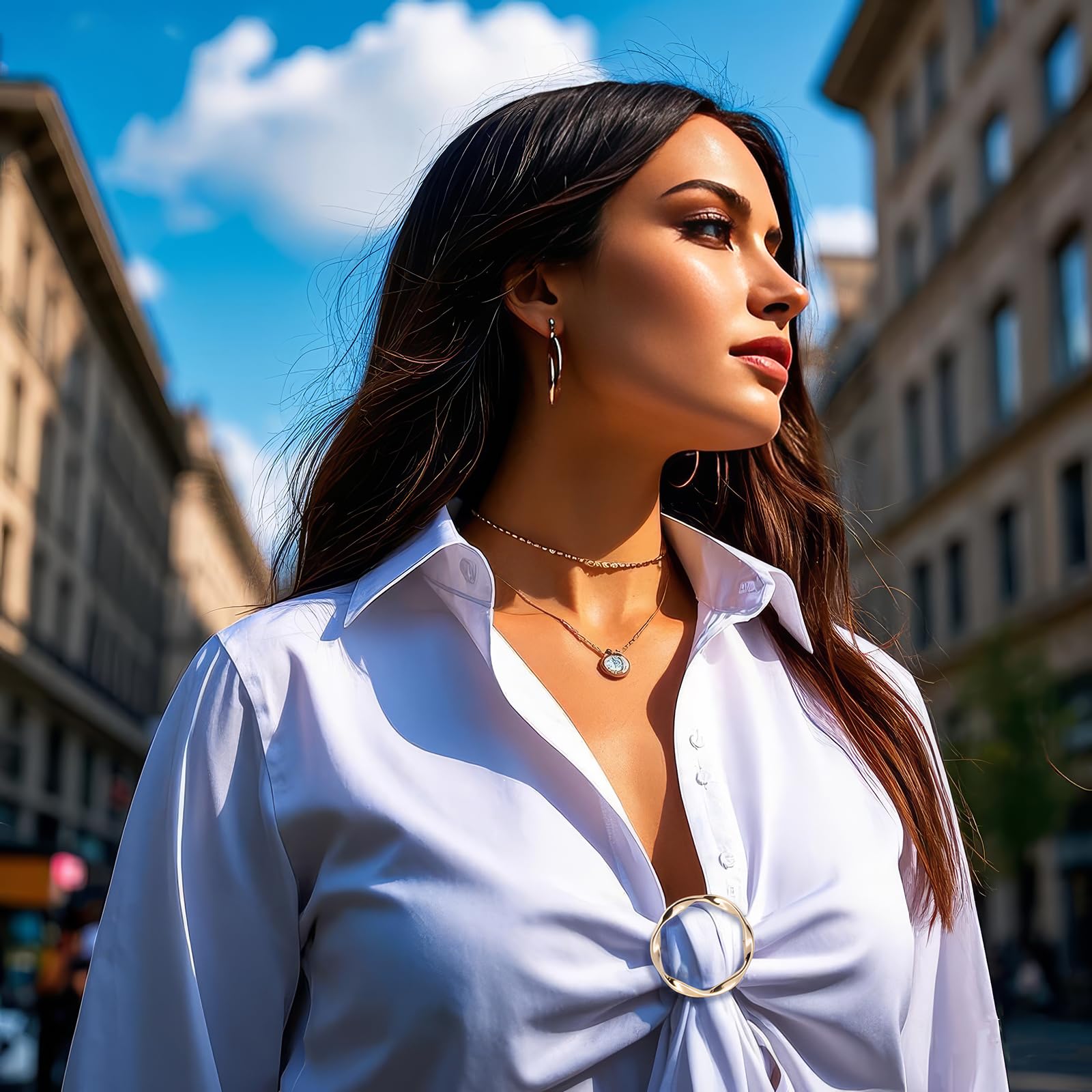 Atopxing 6PCS Cute Scarf Ring and Slides for Scarves, Premium T-Shirt Clips for Women Clothing, 3 Different Sized Waist Cinch Clip Buckle For Womens Clothing Accessories, Gold/Silver