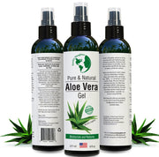 Earth's Daughter Organic Aloe Vera Gel from 100% Pure and Natural Cold Pressed Aloe - Great for Face - Hair - Acne - Sunburn - Bug Bites - Rashes - Eczema - 8 Oz.