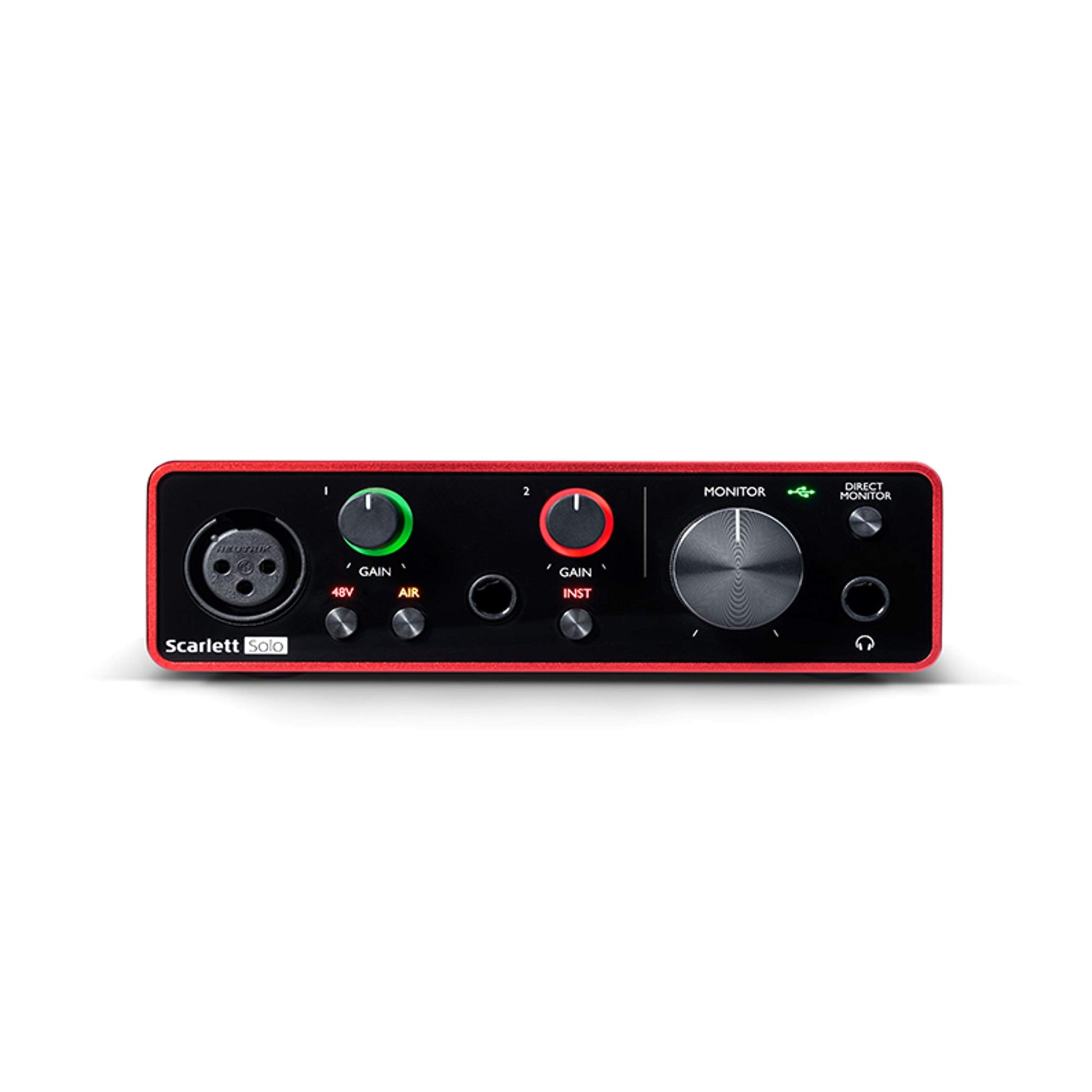 Focusrite Scarlett Solo 3rd Gen USB Audio Interface for Guitarists, Vocalists, Podcasters or Producers to record and playback studio quality sound