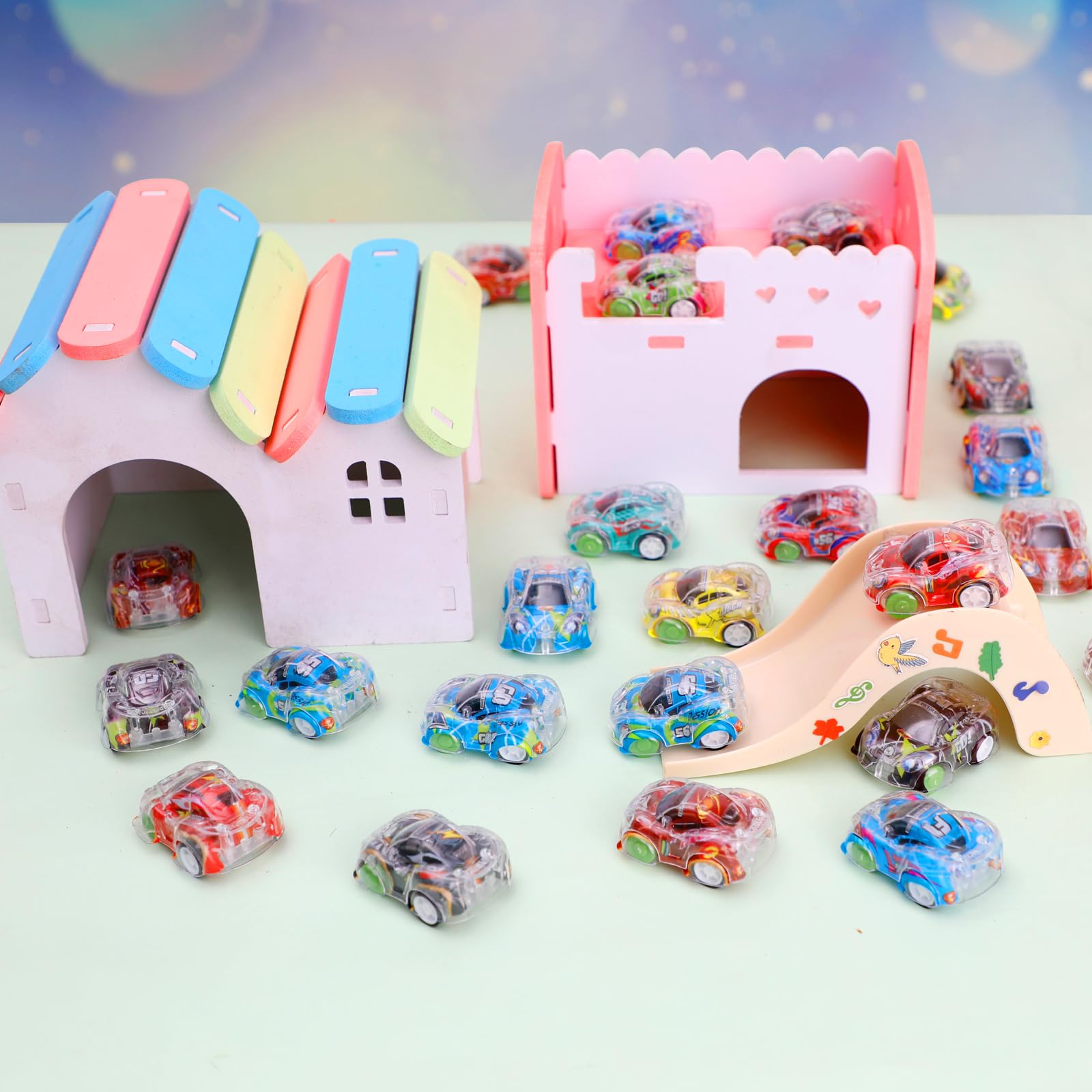 Worgree 50 Pcs Mini Pull Back Cars, Small Race Car Toys Bulk Party Favors for Kids 4-8 8-12 Treasure Box Toys for Classroom Prizes Pinata Goodie Bags Stuffers Birthday Gifts for Boys Girls Toddlers