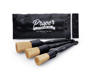 Professional Detailing Brush Set Ultra Soft Boars Hair Detailing Brushes 3 Pack, Detail Automotive Interior or Exterior, get Professional Results with Proper Detail Brushes Car Detailing