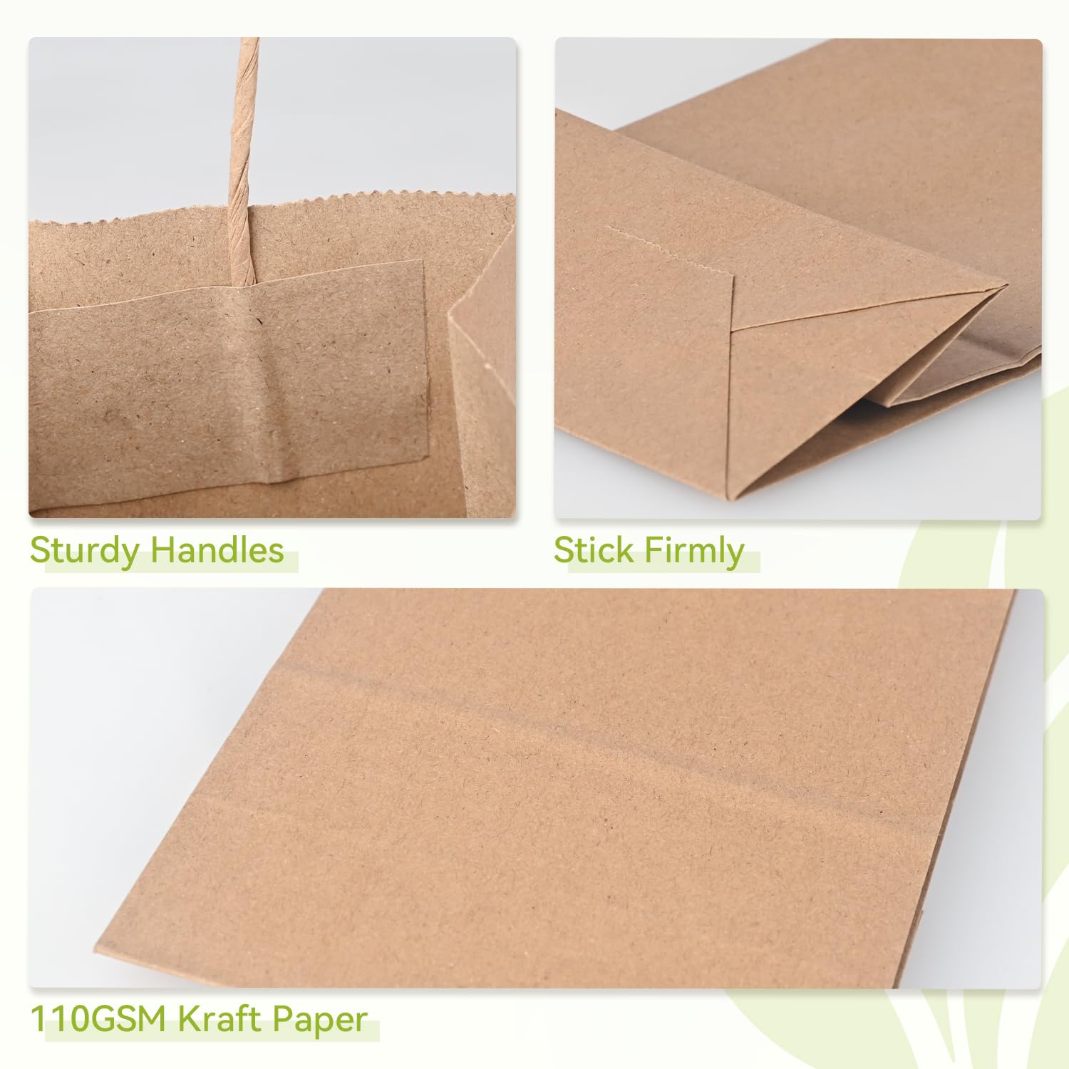 Brothersbox Small Brown Paper Bags with Handles 100PCS, 5.25 * 3.25 * 8 Inch Kraft Gift Bags Bulk for Craft Shopping Business Party Favor Retail Birthday Grocery