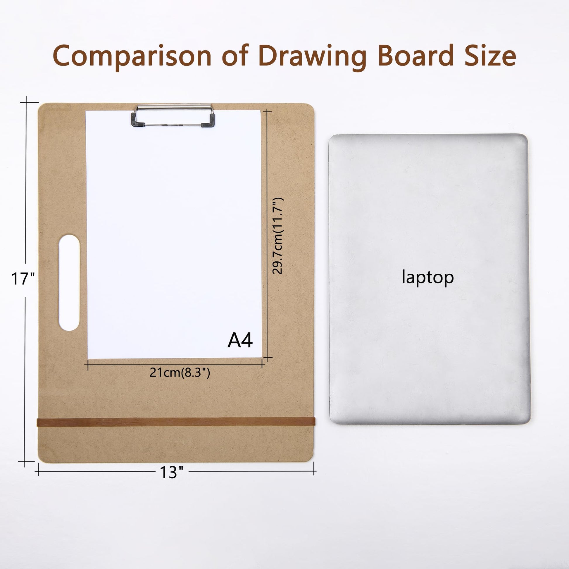 TX liteart 13" x 17" Artist Sketch Board with Handle - Portable Clipboard for Painting and Drawing, Art Supplies for Adults
