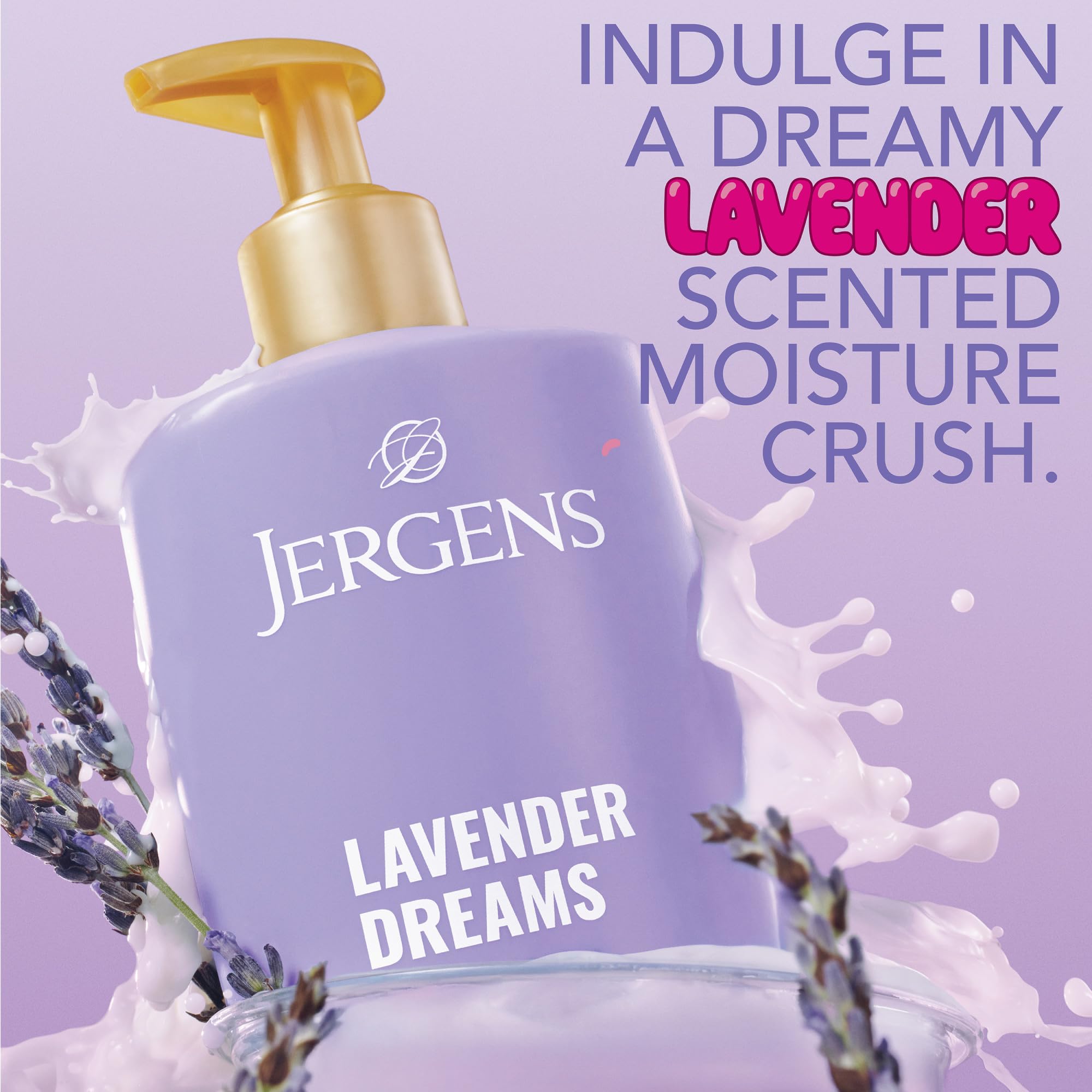 Jergens Shea Fusion Lavender Dreams Body Lotion, Moisturizer with Shea Butter & Vitamin E, 14 Fl Oz