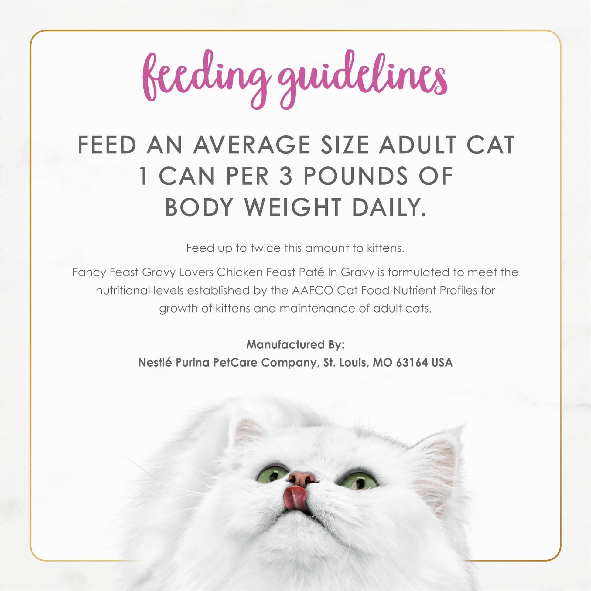 Purina Fancy Feast Gravy Lovers Chicken Feast Pate in Wet Cat Food Gravy - (Pack of 24) 3 oz. Cans