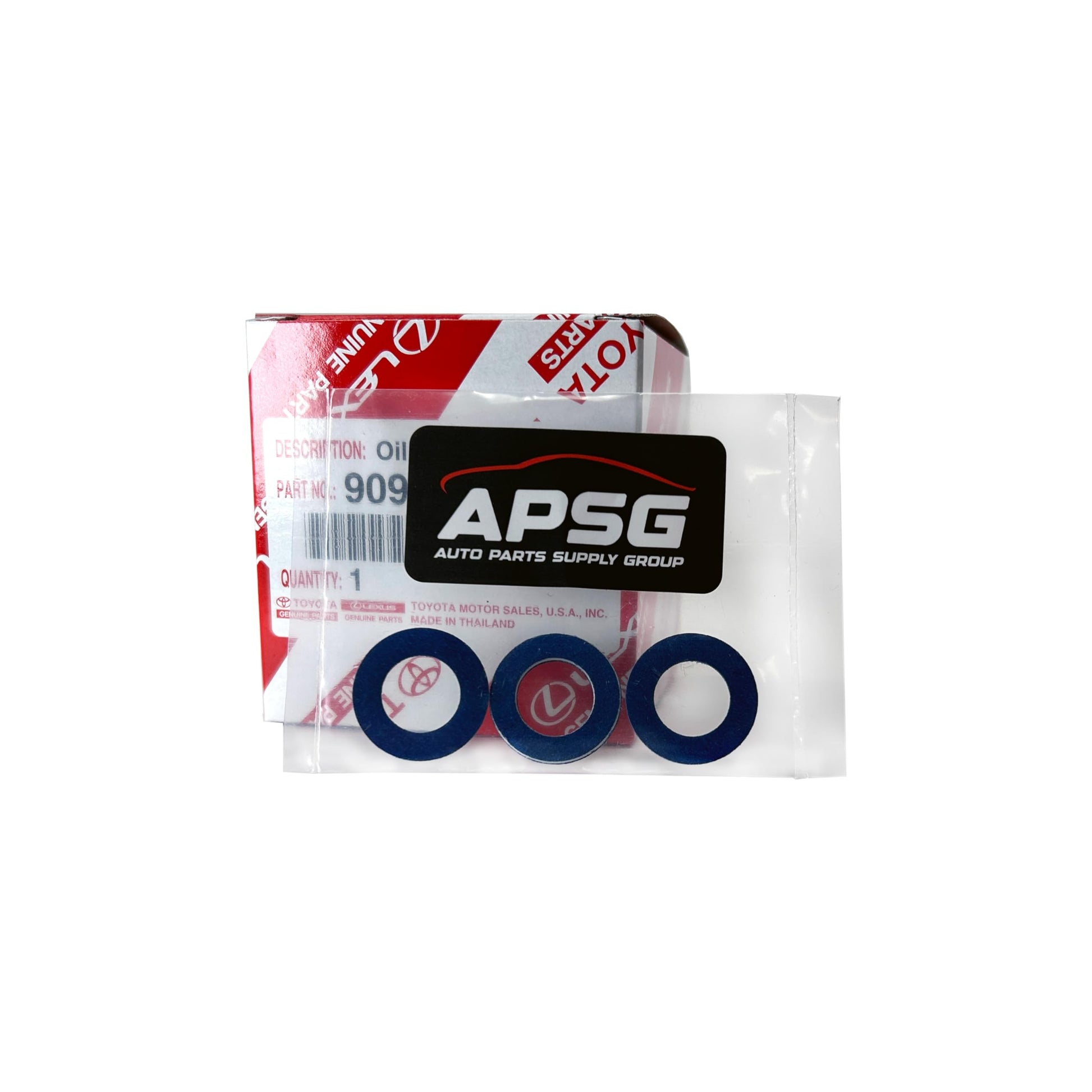 Genuine Oil Filter 90915-YZZN1 / 90915-YZZF2 with APSG Drain Plug Washers | 3 PACK | Compatible with Toyota/Lexus/Scion